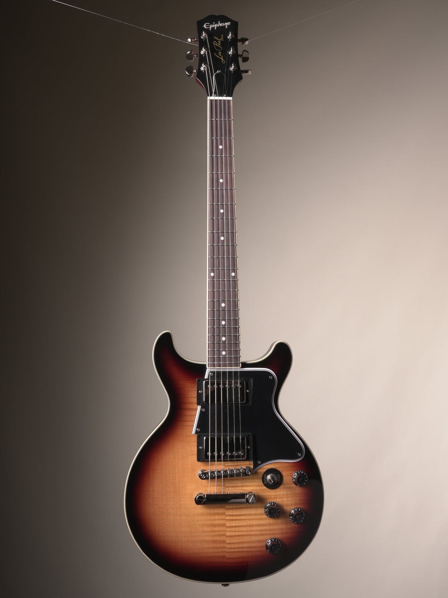 Epiphone Les Paul Special Double Cutaway Figured Top Electric Guitar - Bourbon Burst w/ Gigbag