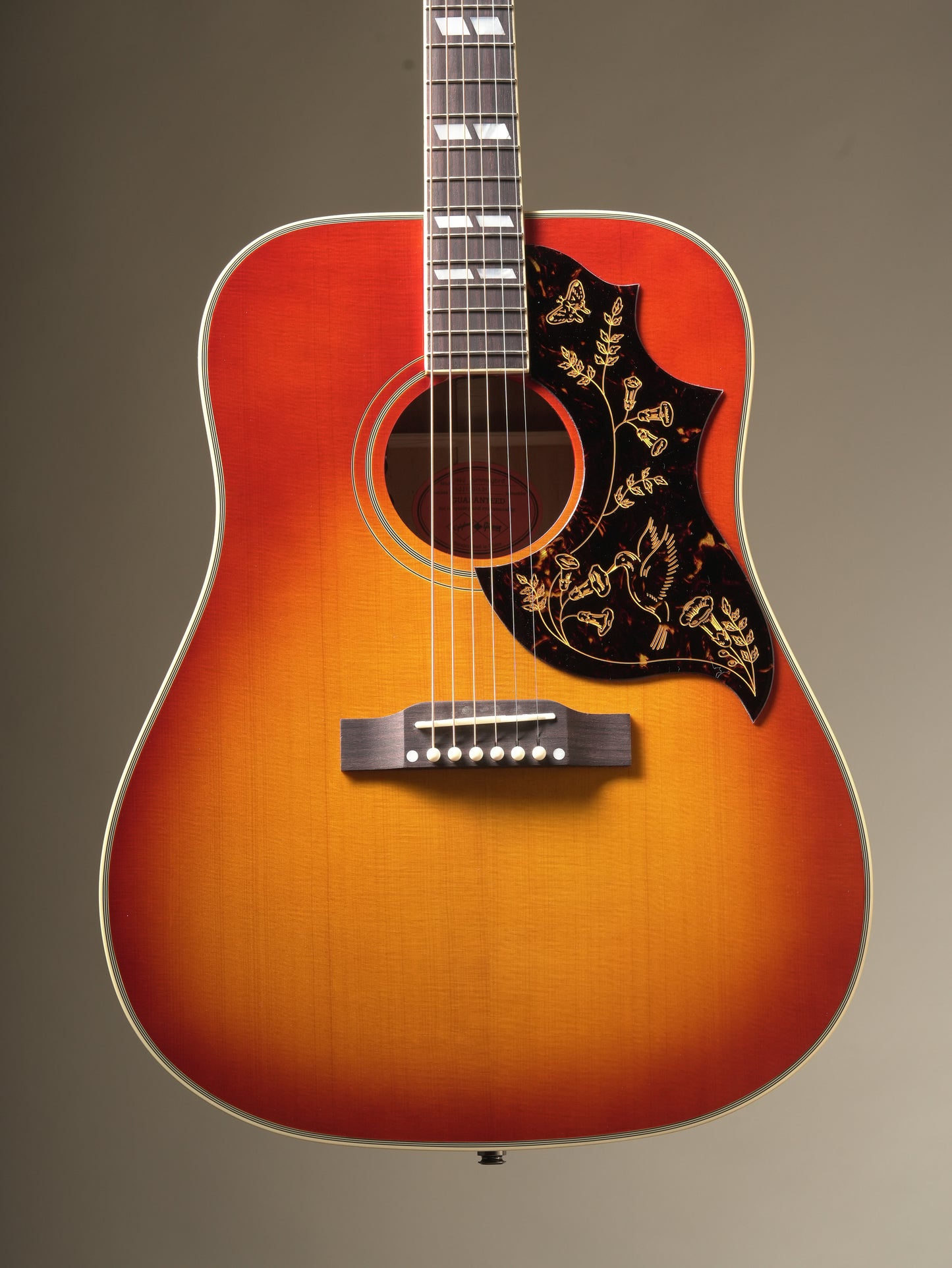 Epiphone "Inspired by Gibson Custom" 1960 Hummingbird Reissue acoustic electric guitar - Cherry Sunburst incl. OHSC