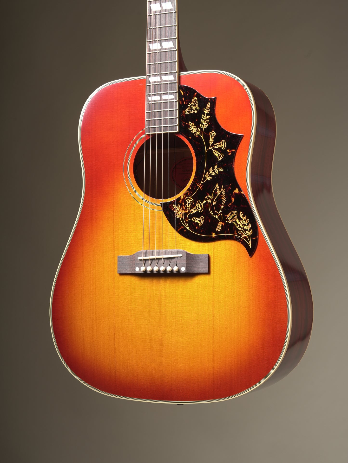 Epiphone "Inspired by Gibson Custom" 1960 Hummingbird Reissue acoustic electric guitar - Cherry Sunburst incl. OHSC