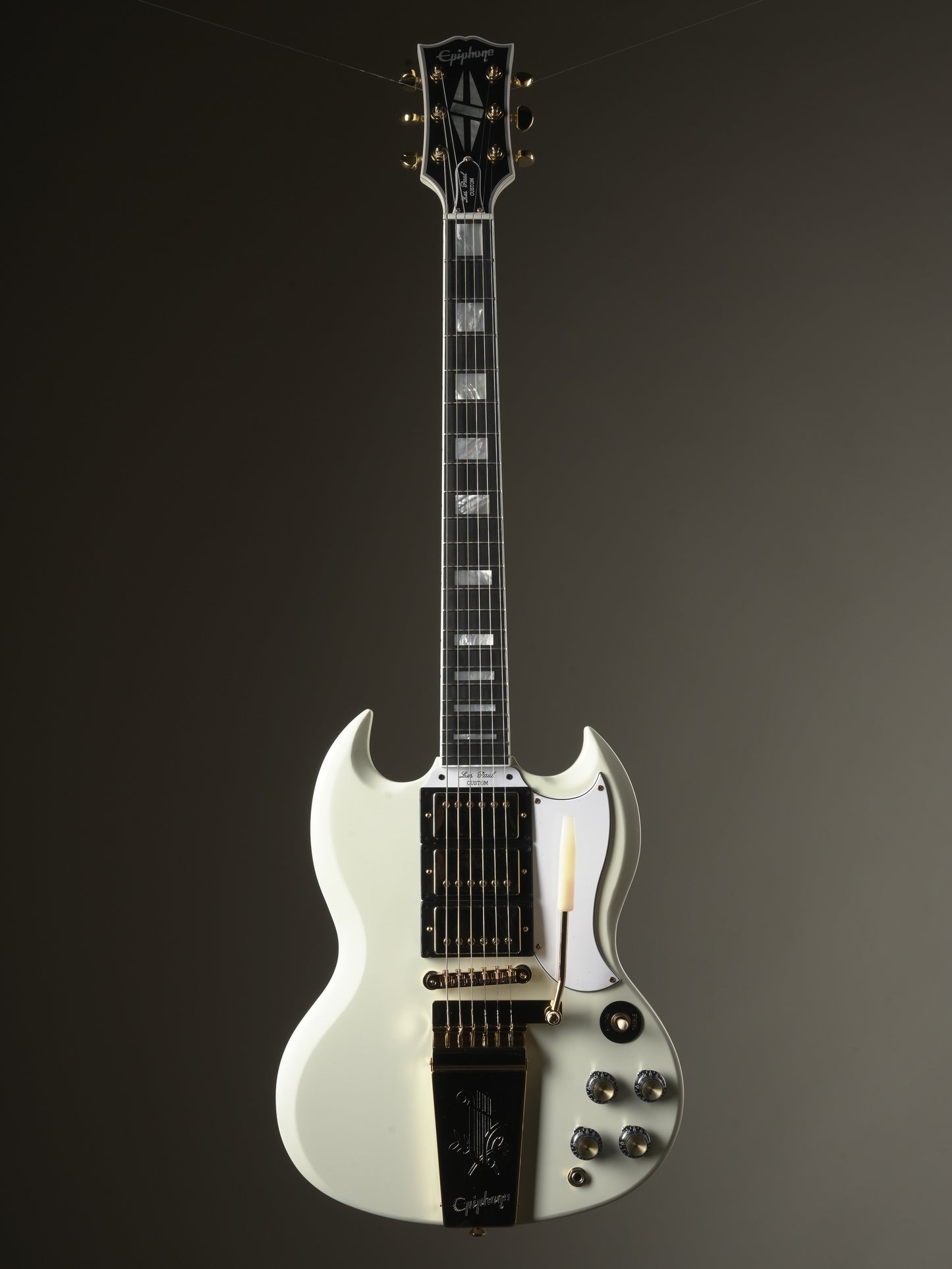 Epiphone "Inspired by Gibson Custom shop" 1963 Les Paul SG Custom w/ Maestro Vibrola - Arctic White incl. OHSC