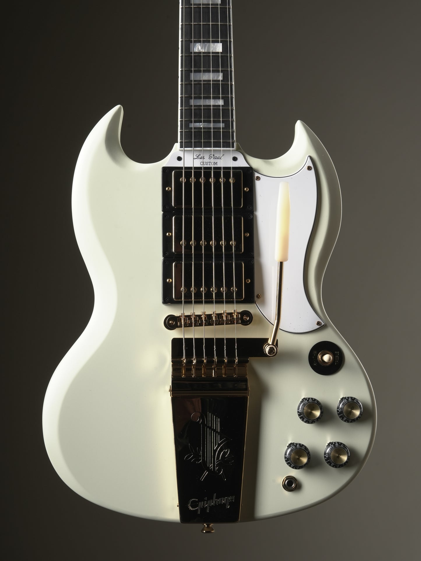 Epiphone "Inspired by Gibson Custom shop" 1963 Les Paul SG Custom w/ Maestro Vibrola - Arctic White incl. OHSC