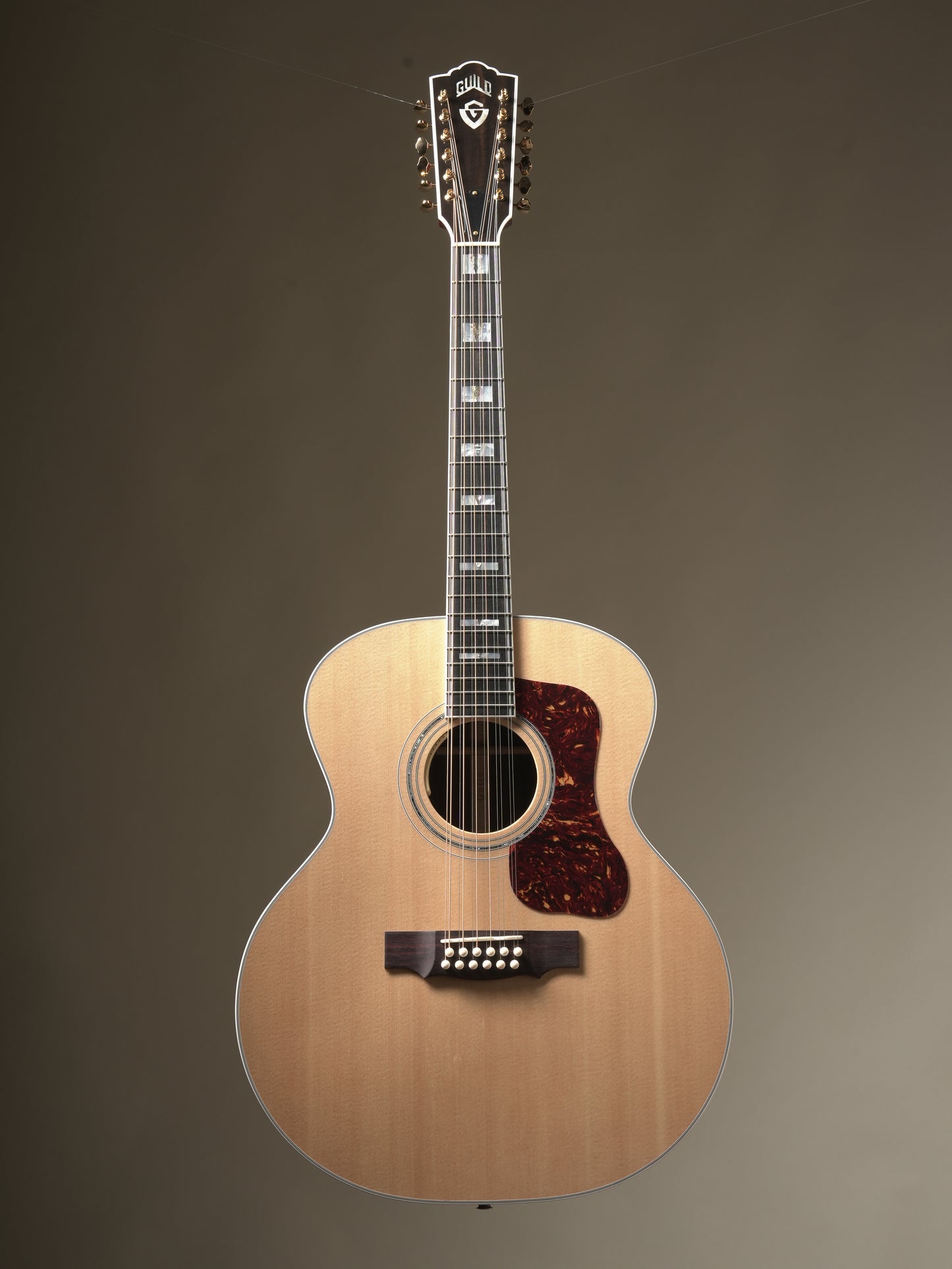 Guild 512E 12 string acoustic electric guitar - Natural, incl. OHSC