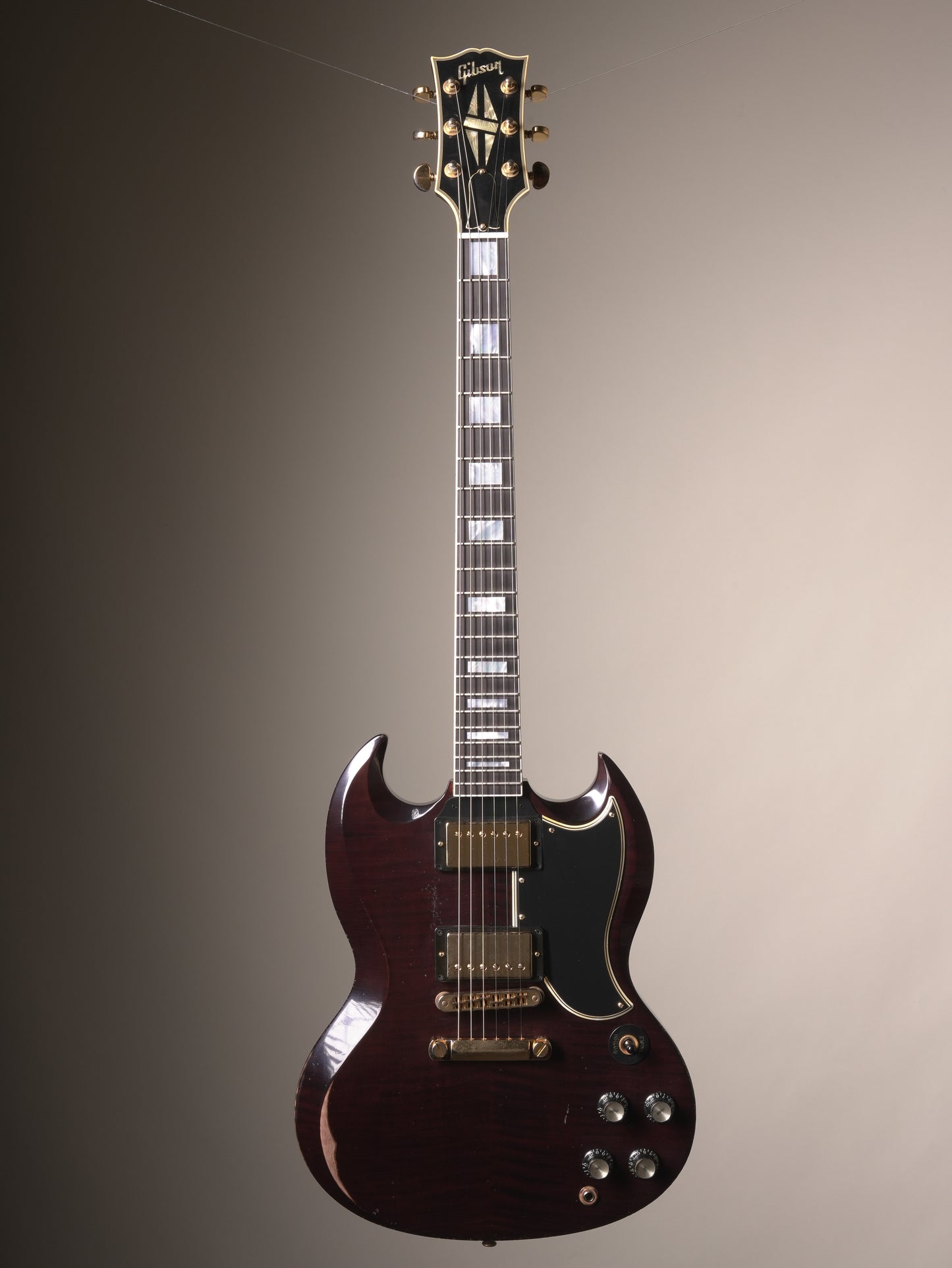 Gibson Custom Shop "Greatest Hits Vol II" SG Custom Figured Electric Guitar - Dark Walnut Murphy Lab Heavy Aged, incl. OHSC