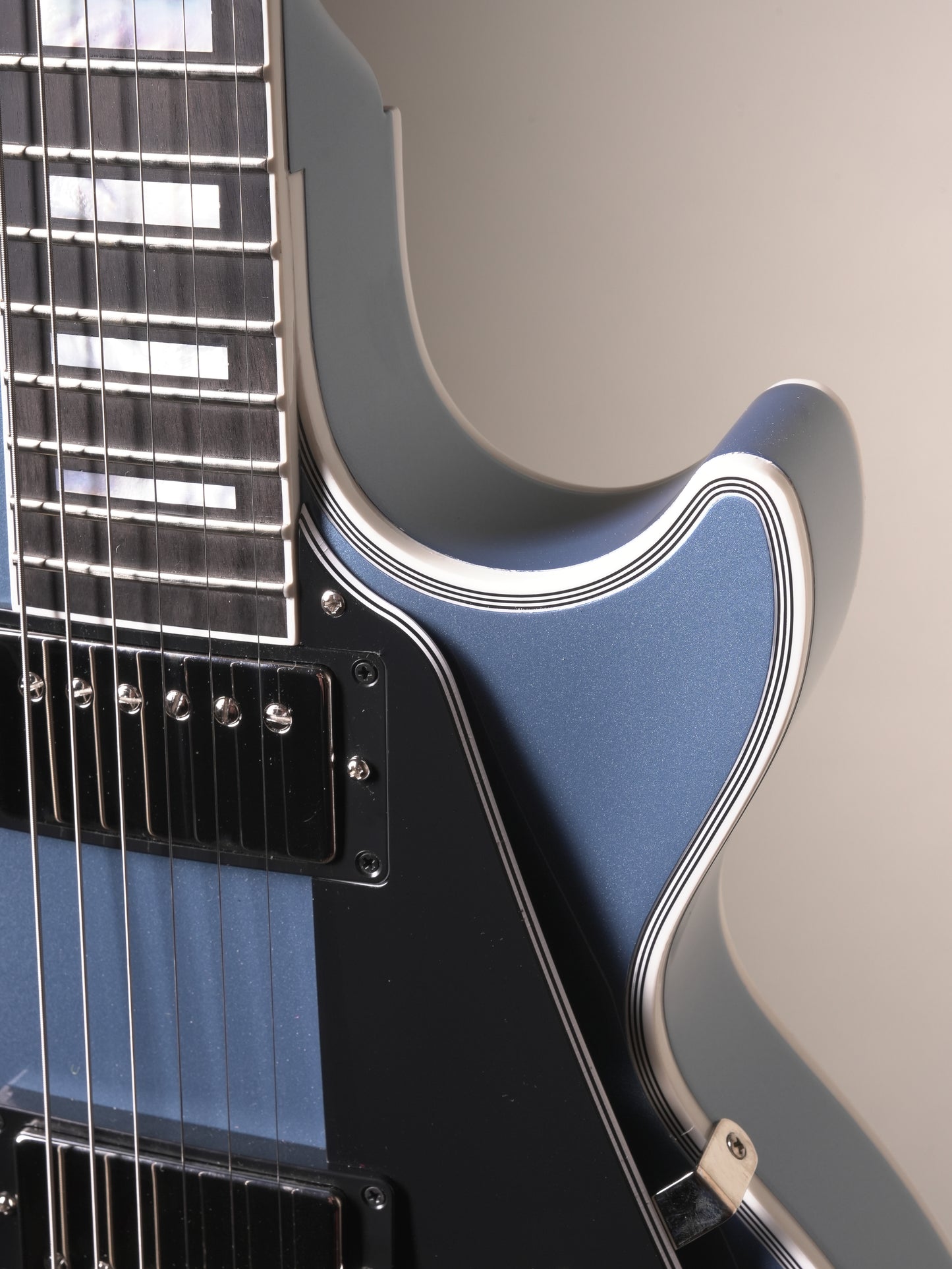 Gibson Custom Shop Les Paul Custom Chambered F Holes - Pelham Blue Gloss incl. OHSC