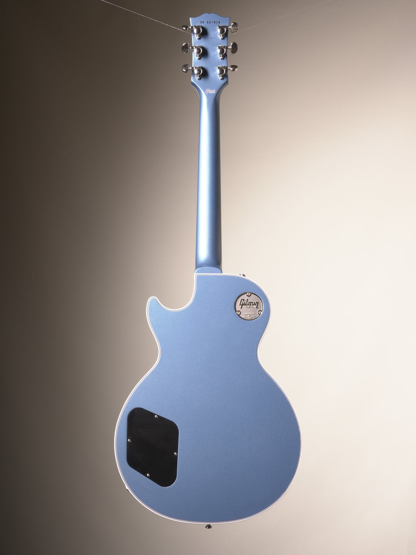 Gibson Custom Shop Les Paul Custom Chambered F Holes - Pelham Blue Gloss incl. OHSC