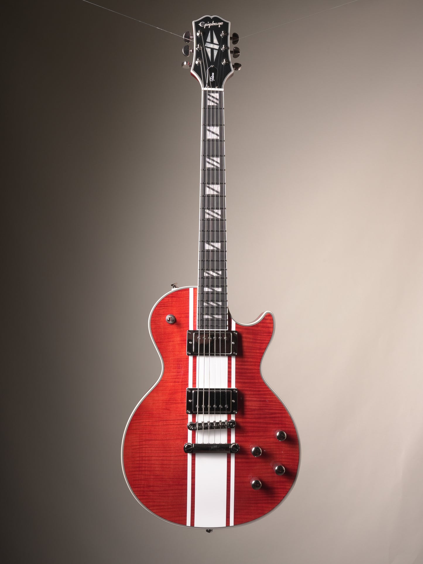 Epiphone Futura Les Paul Custom Electric Guitar - Rally Red, incl. gig bag