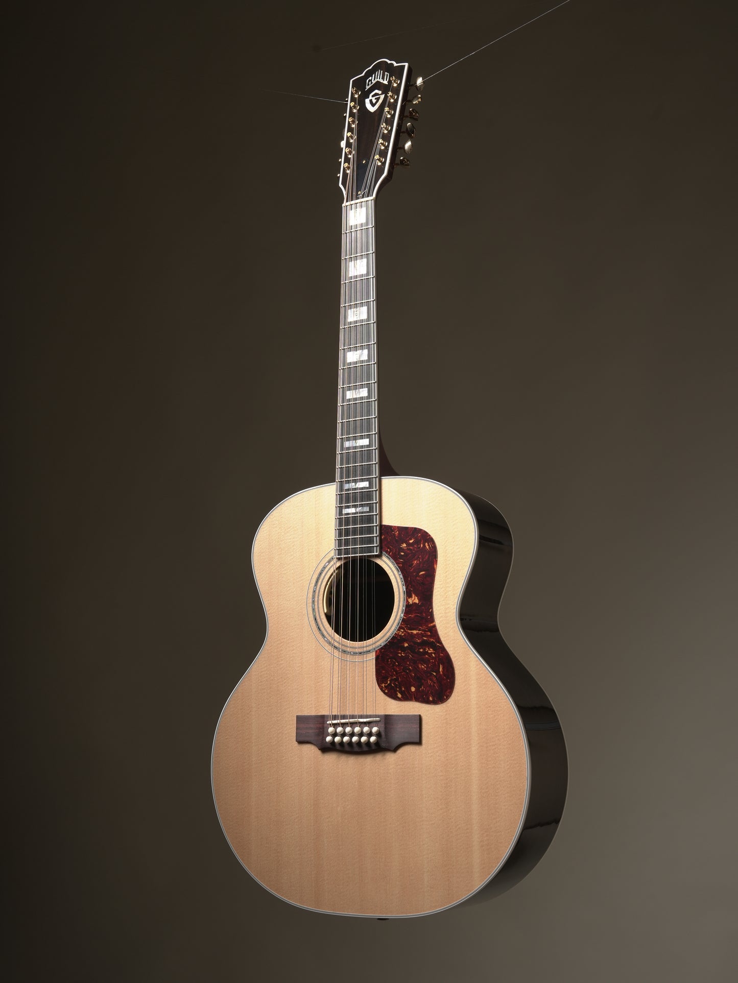 Guild 512E 12 string acoustic electric guitar - Natural, incl. OHSC