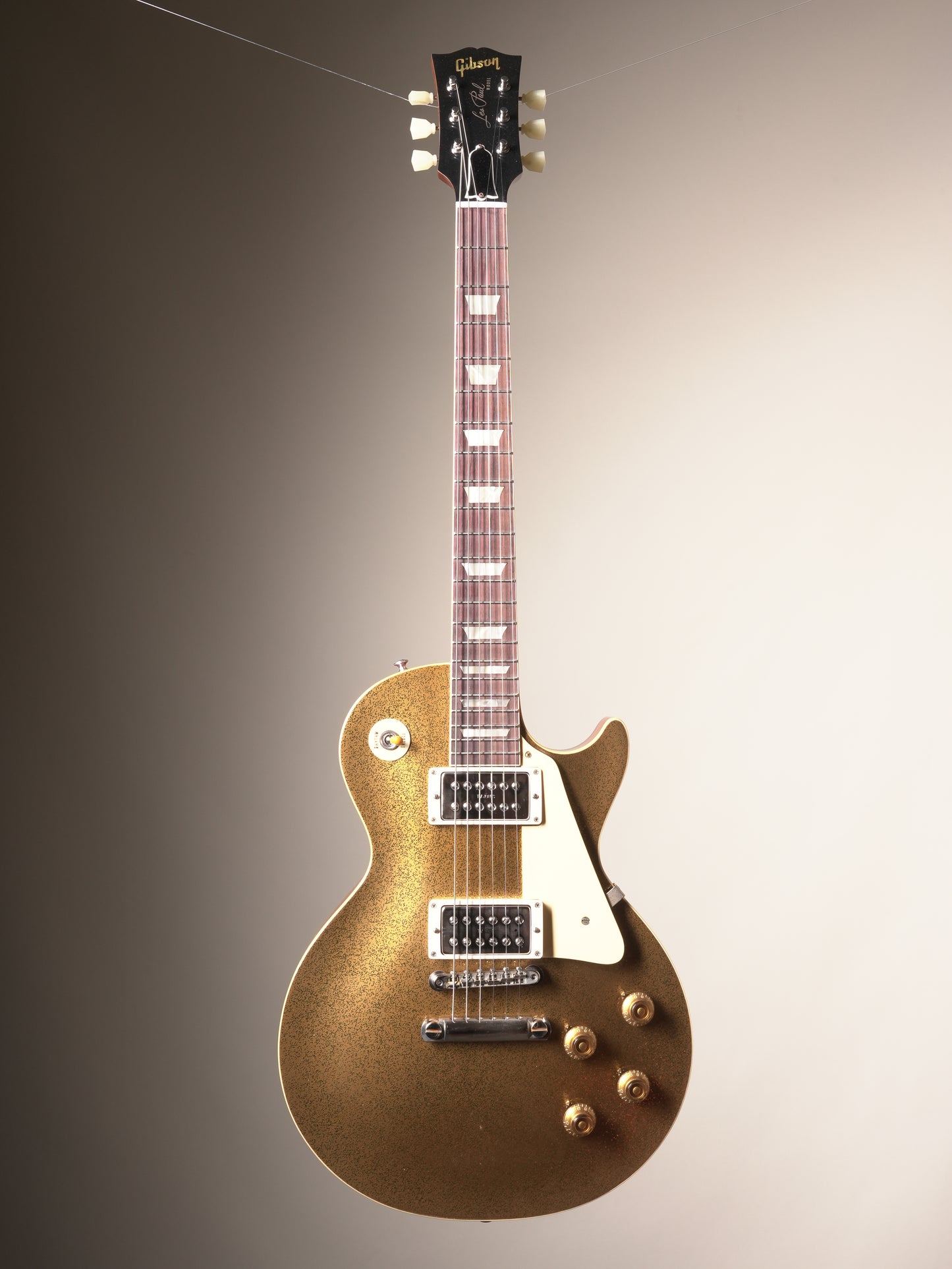 Gibson Custom Shop Limited Edition '57 Les Paul Standard TV Jones Electric Guitar - Gold Sparkle VOS, incl. OHSC