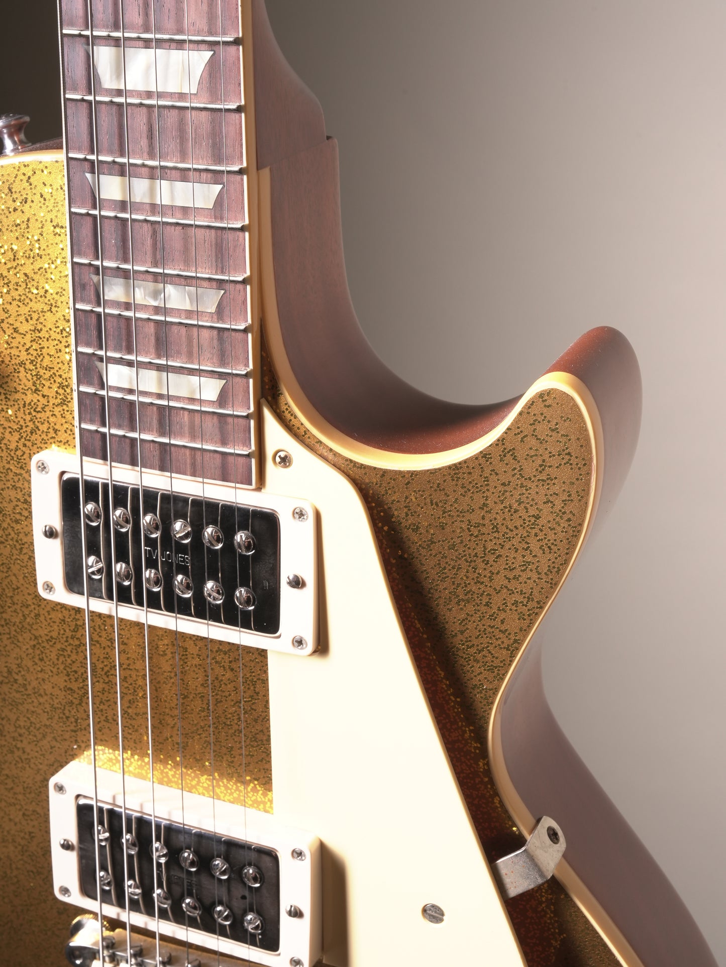 Gibson Custom Shop Limited Edition '57 Les Paul Standard TV Jones Electric Guitar - Gold Sparkle VOS, incl. OHSC