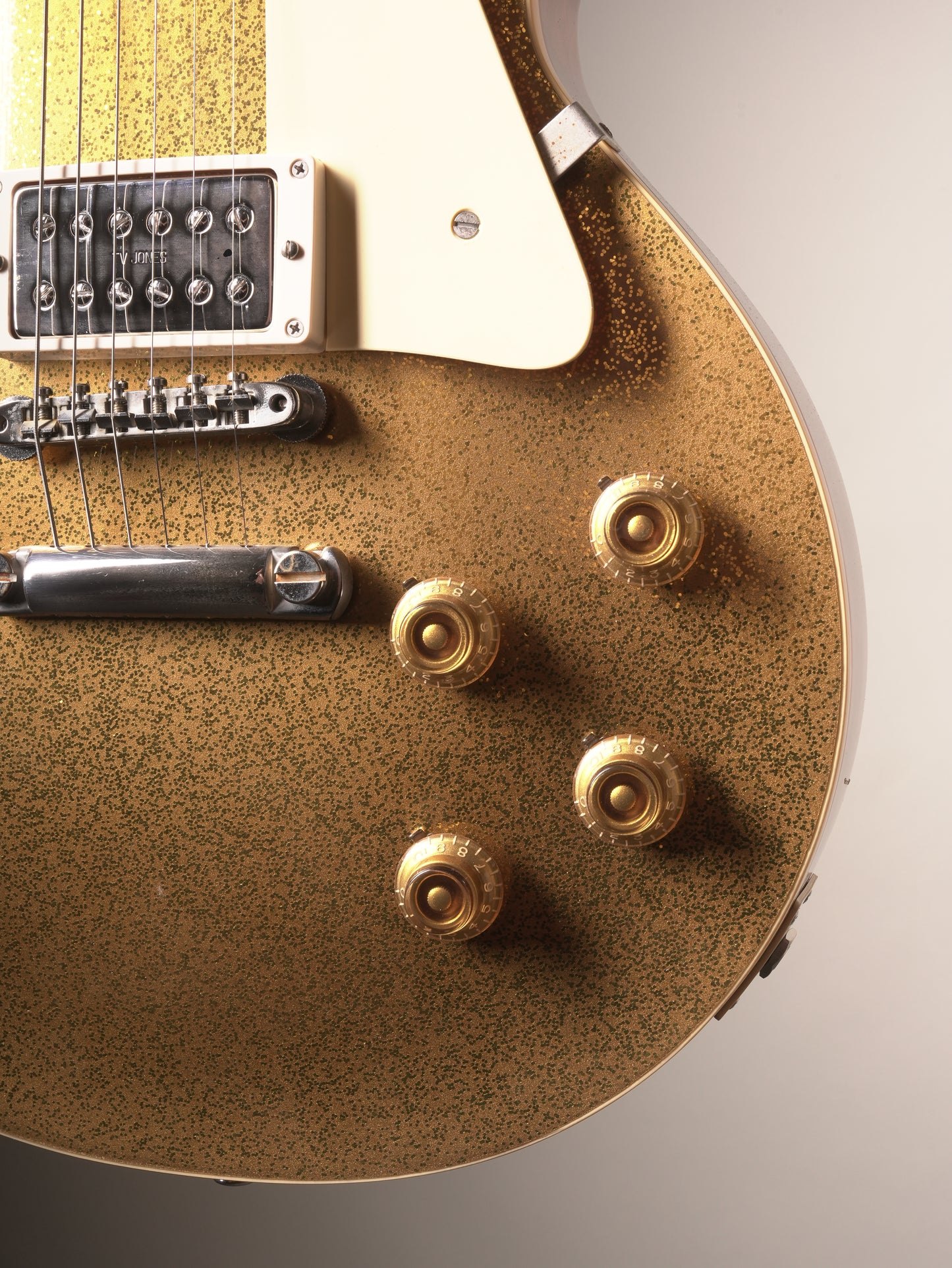 Gibson Custom Shop Limited Edition '57 Les Paul Standard TV Jones Electric Guitar - Gold Sparkle VOS, incl. OHSC