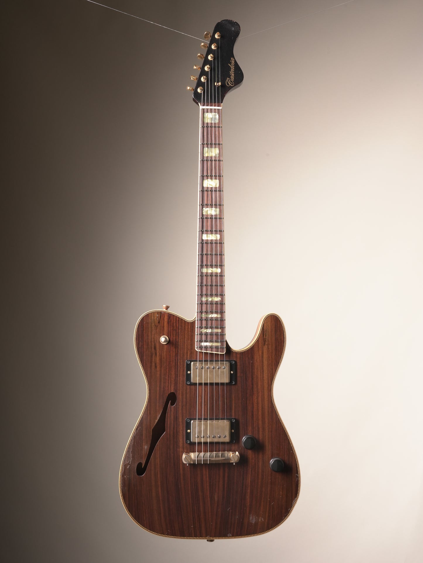 Castedosa Marianna Semi Hollow Electric Guitar - Rosewood, incl. OHSC
