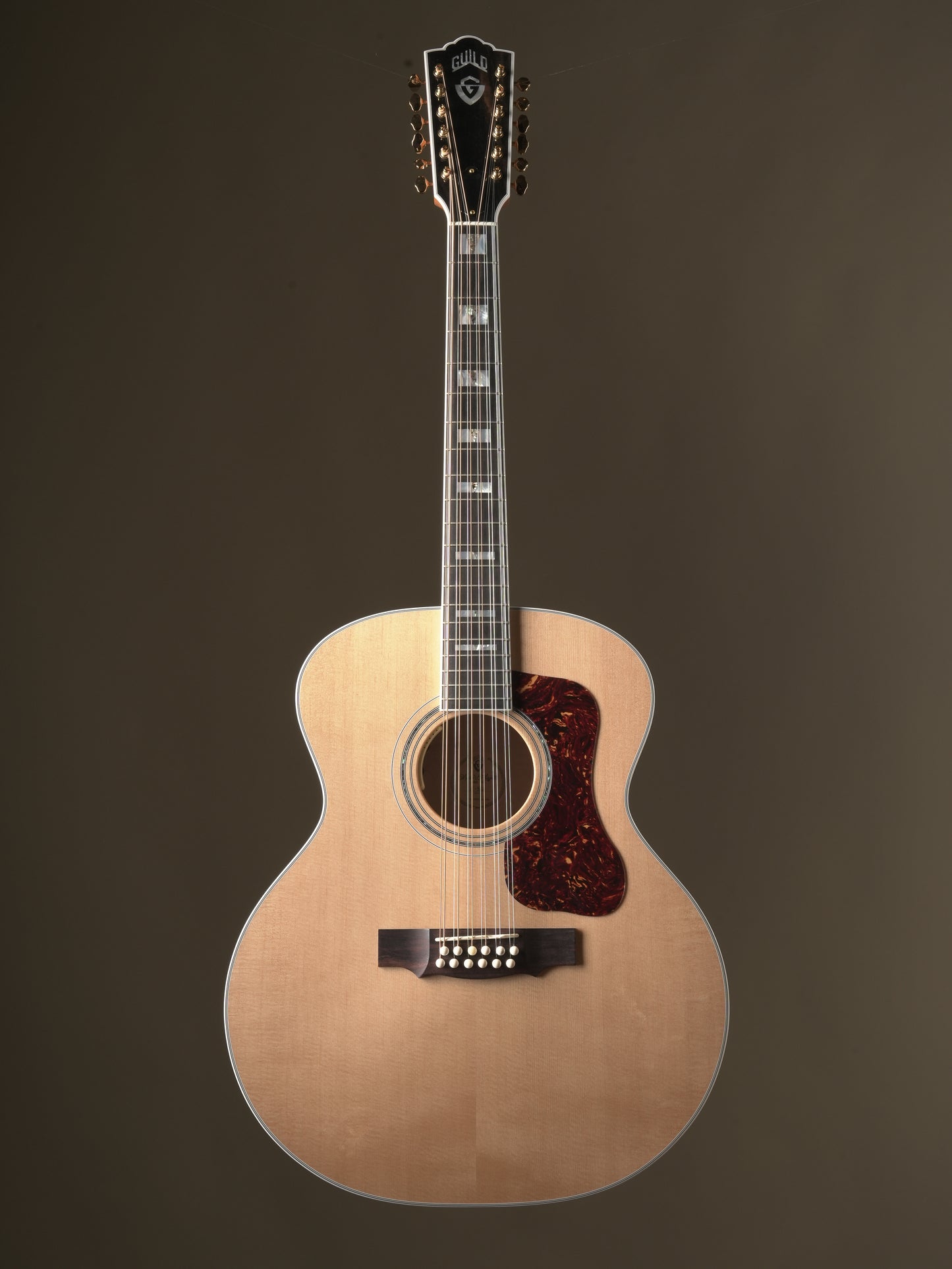 Guild F-512E Maple 12-String Acoustic Electric Guitar - Blonde, incl. OHSC
