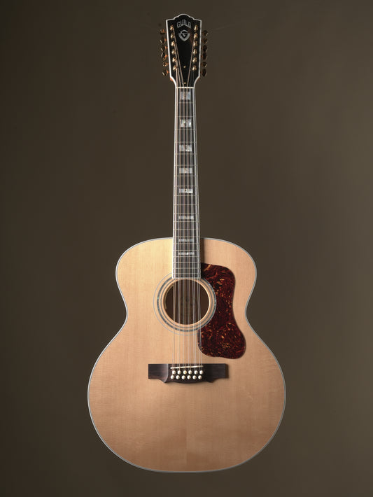 Guild F-512E Maple 12-String Acoustic Electric Guitar - Blonde, incl. OHSC