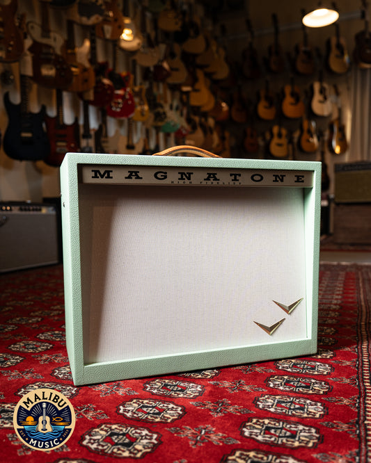 Magnatone Panoramic Stereo 12w + 12+ 2x10" Tube Guitar Amp Combo - Custom Seafoam Green w/ White Sparkle Grille