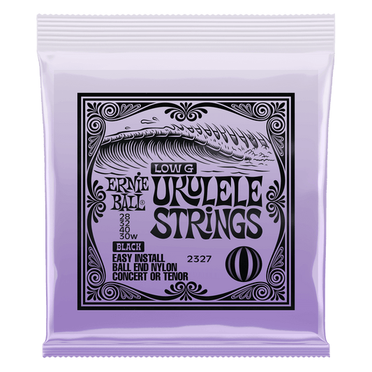 Ernie Ball Concert/Tenor Wound Low G Nylon Ball End Ukulele Strings - Black