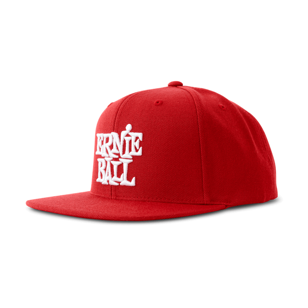 Ernie Ball Red with White Stacked Logo Hat