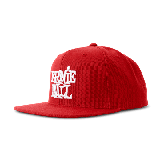 Ernie Ball Red with White Stacked Logo Hat