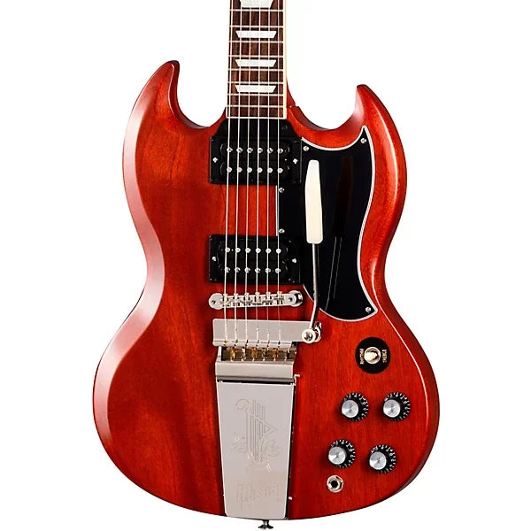 GIBSON SG Standard '61 Faded Maestro Vibrola - Finish:Vintage Cherry Satin