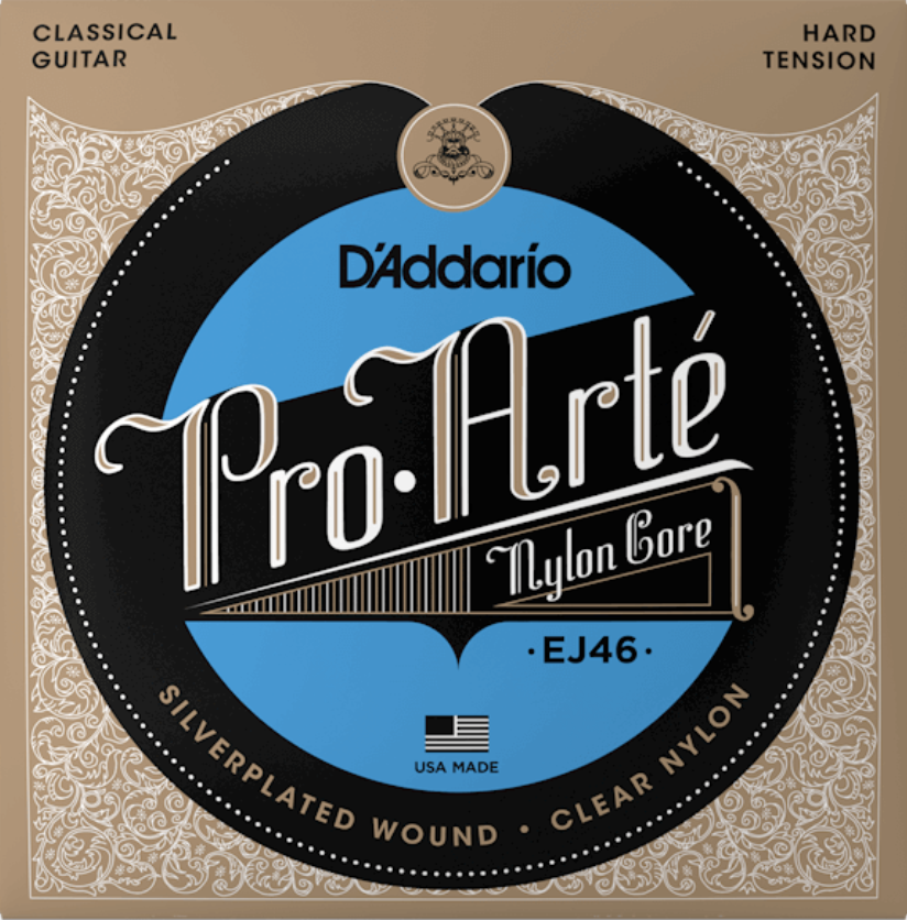 D'addario Pro-Arte Hard Tension Nylon Classical Guitar Strings EJ46