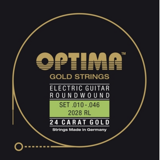 Optima Electric Guitar 24K GOLD STRINGS regular light .09-.42
