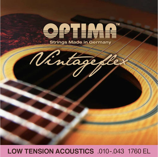 Optima VINTAGE FLEX ACOUSTICS Low Tension Extra Light Acoustic Guitar Strings