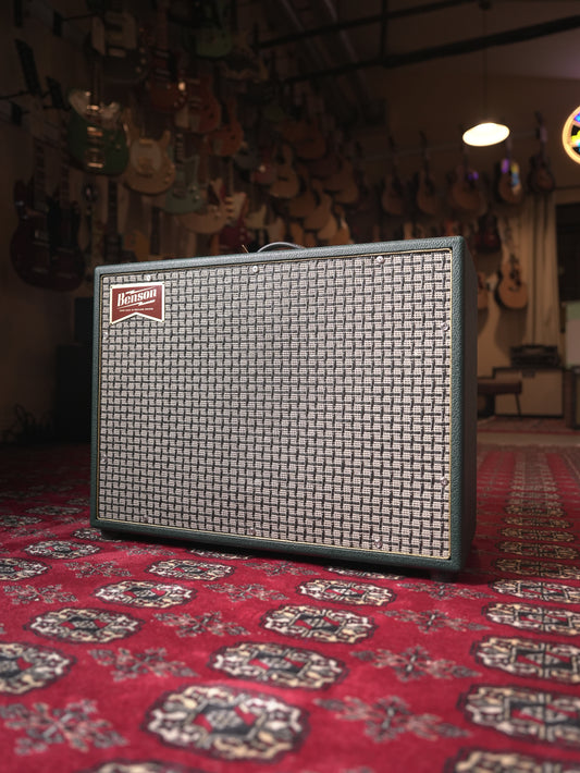 Benson Redland 15w-.5w 1x12" Combo Tube Guitar Amplifier - Green Tolex, Checkered Grille