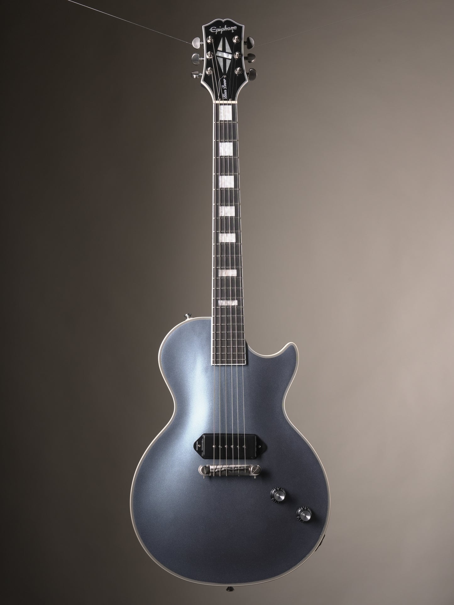 Epiphone Jared James Nichols signed "Blues Power" Les Paul Electric Guitar - Pelham Blue, w/ Original Soft Case