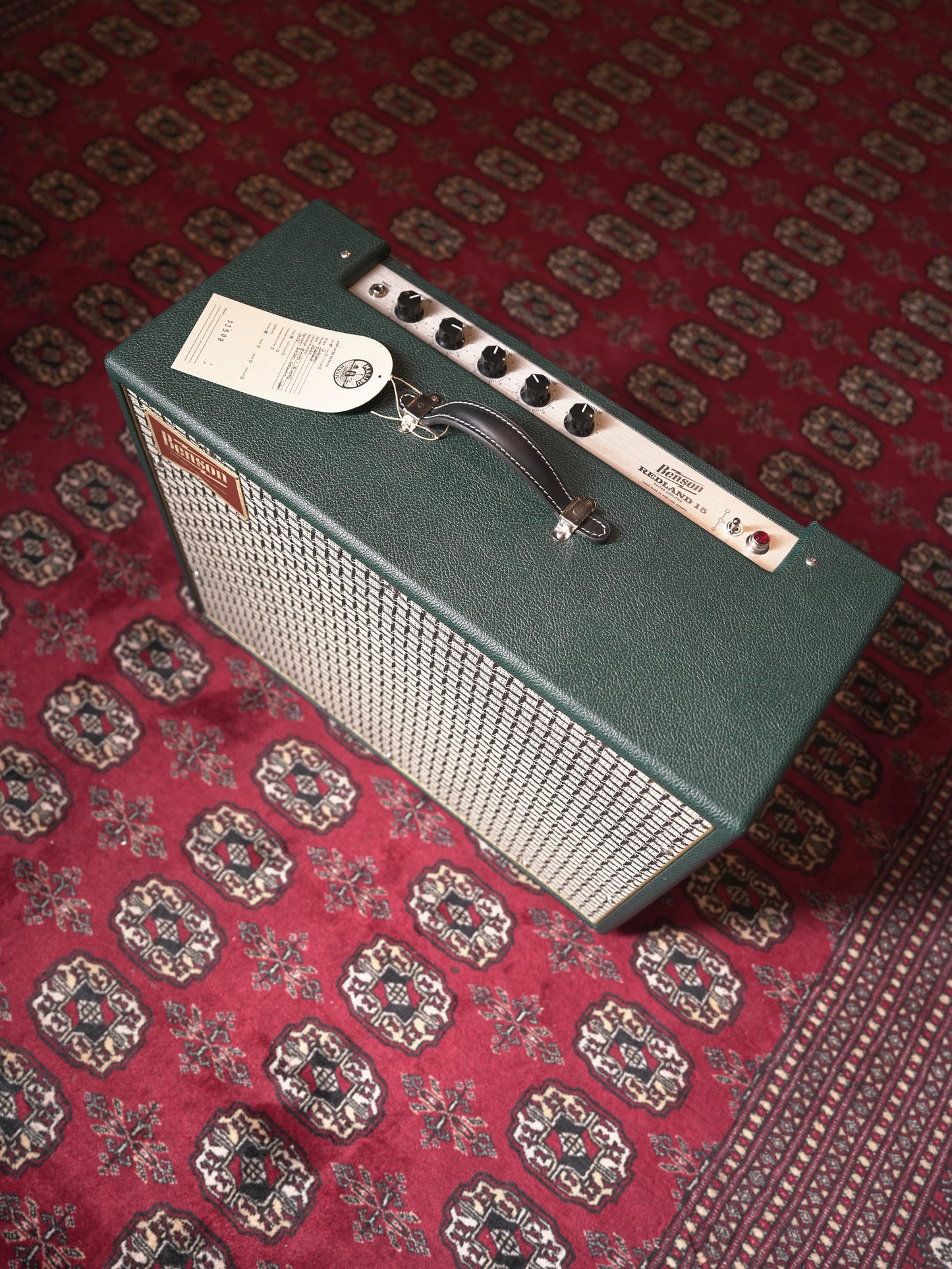 Benson Redland 15w-.5w 1x12" Combo Tube Guitar Amplifier - Green Tolex, Checkered Grille