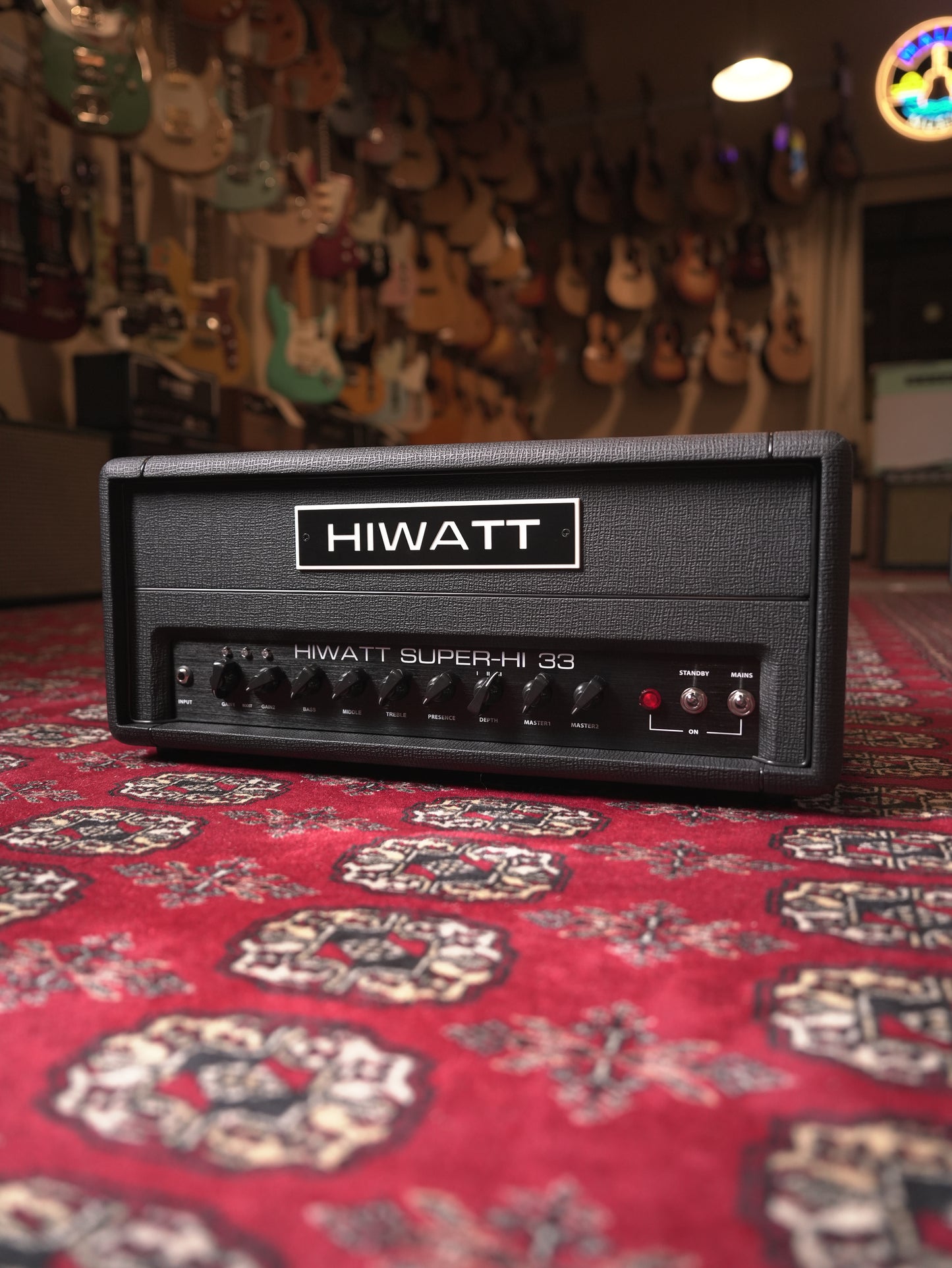 Hiwatt Super-HI 33w Guitar Amplifier Head - Black Tolex