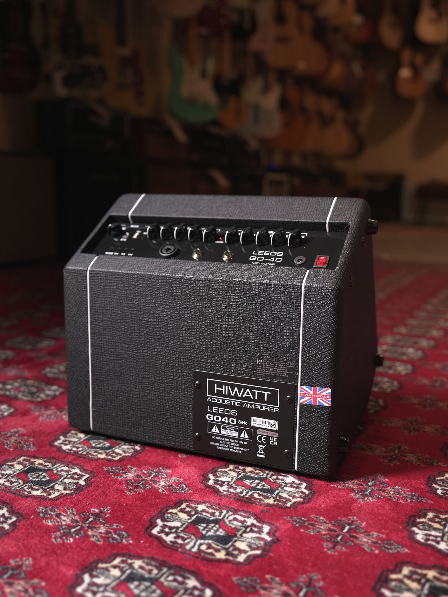 Hiwatt Leeds GO40 Acoustic Guitar & Microphone 20w Combo Amplifier - Black Tolex