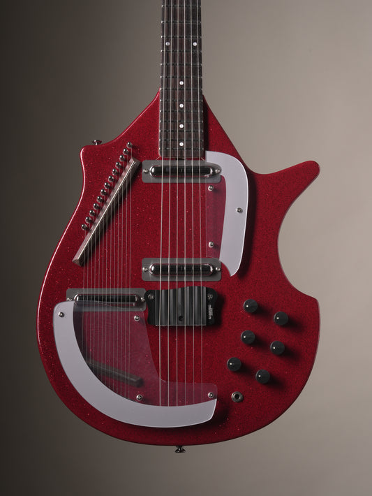 Danelectro Coral Sitar Electric Guitar - Red Flake