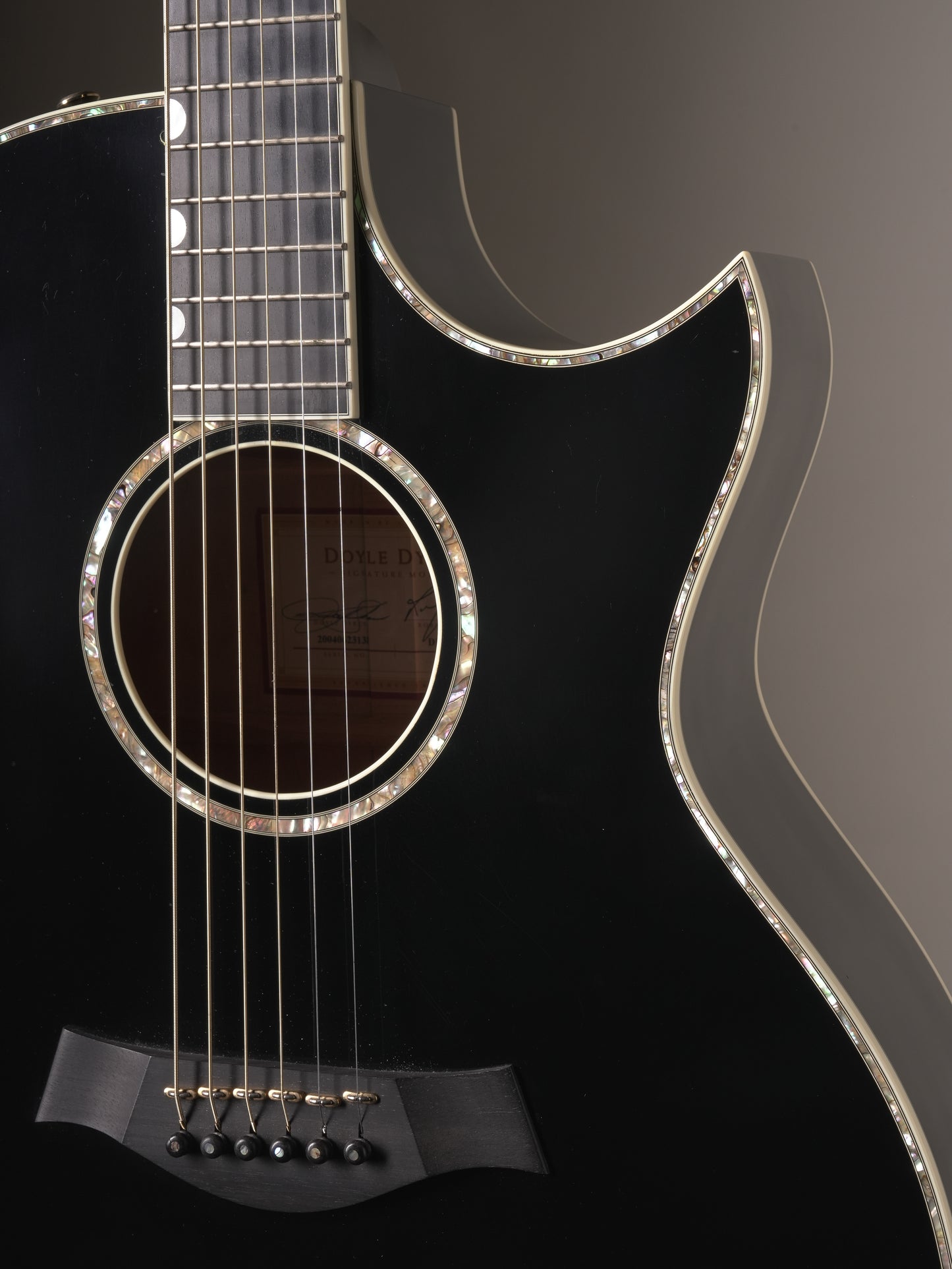 Taylor (2004) DDSM Doyle Dykes Signature Acoustic Guitar - Black, incl. OHSC