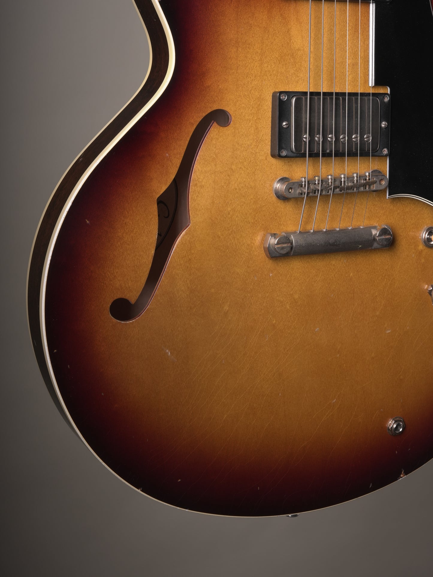 Creek Guitars CTF-1959 Aged Semi-hollow Electric Guitar - Sunburst w/ OHSC