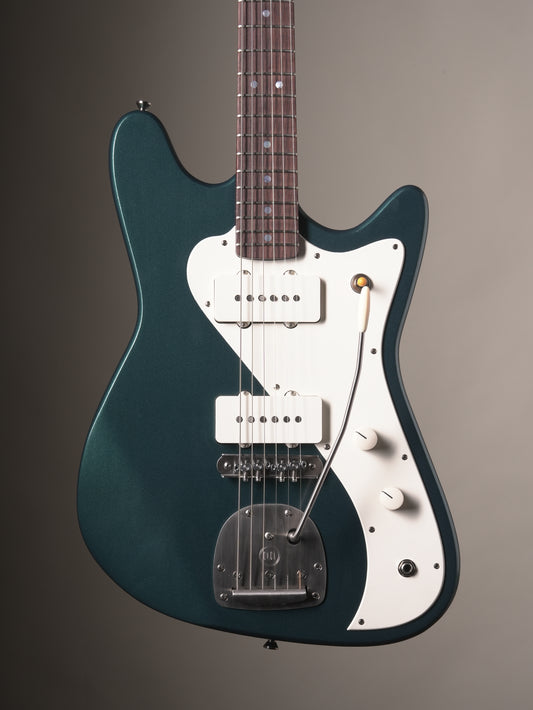 Black Bobbin Phantone Electric Guitar - Pacific Ocean Blue Sparkle w/ Original Deluxe Soft Case