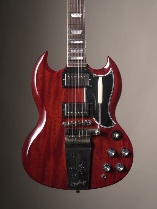 Epiphone (2025) "Inspired by Gibson Custom Shop" 1964 SG Standard Maestro Vibrola - Cherry, incl. OHSC