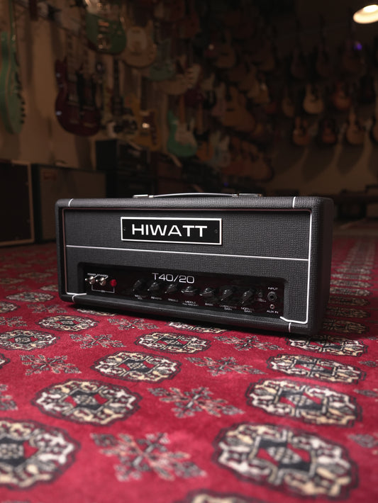 Hiwatt T40/20 Head 40/20W Tube Guitar Amp w/ Spring Reverb - Black Tolex