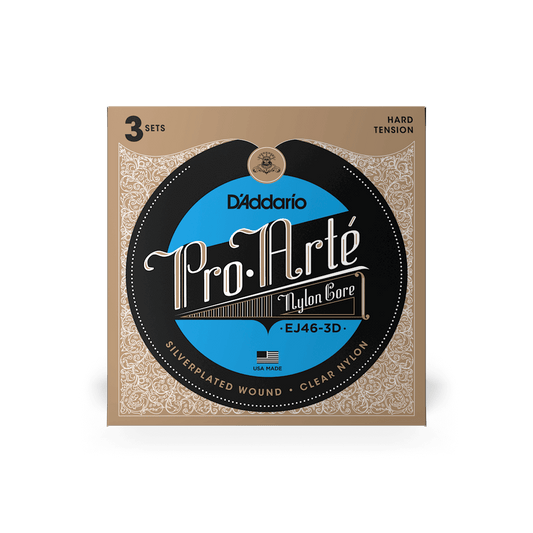 D'Addario Pro Arte Nylon Hard Tension Classical Strings EJ46-3D 3-pack