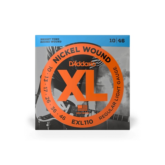 D'Addario Nickel Wound 10-46 Regular Light Electric Guitar Strings - EXL110