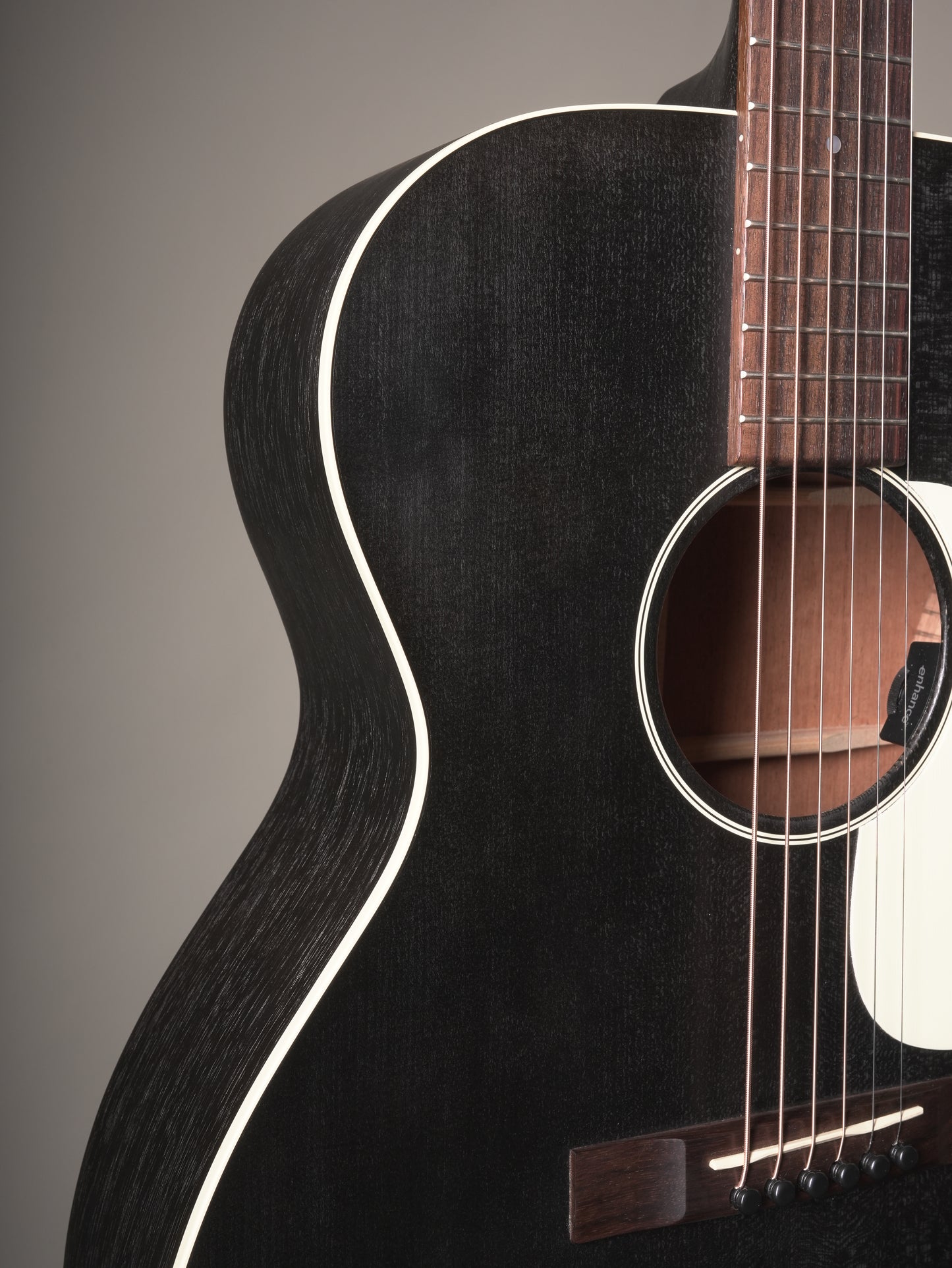 Martin (2022) 000-17E Acoustic Electric Guitar - Black Smoke Satin, w/HSC