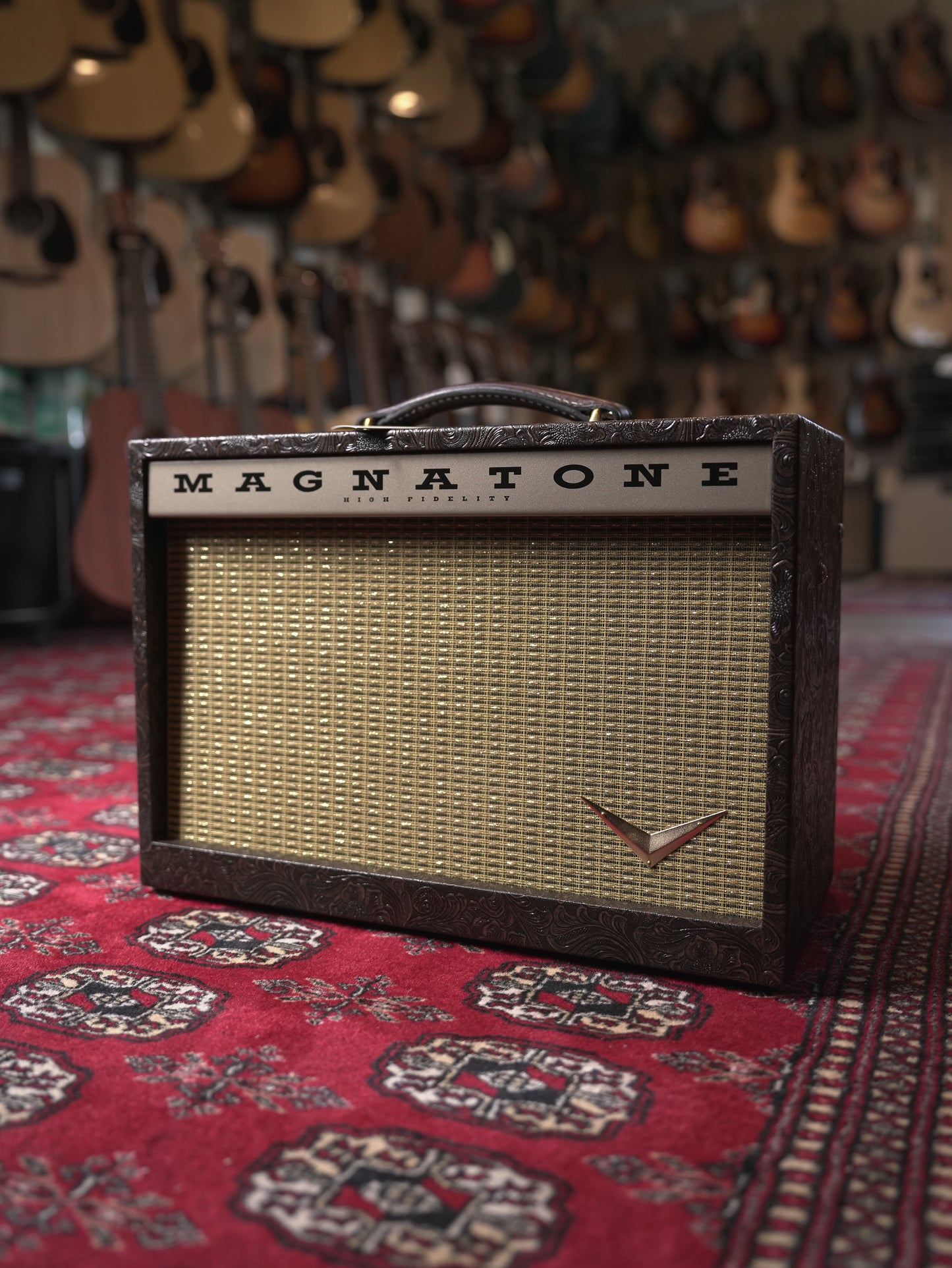 Magnatone Starlite 5w 1x8" Tube Guitar Amp Combo - Malibu Music Exclusive Brown Western Tolex w/ Gold Grille