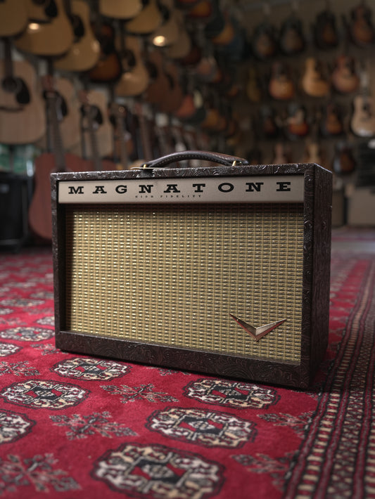 Magnatone Starlite 5w 1x8" Tube Guitar Amp Combo - Malibu Music Exclusive Brown Western Tolex w/ Gold Grille