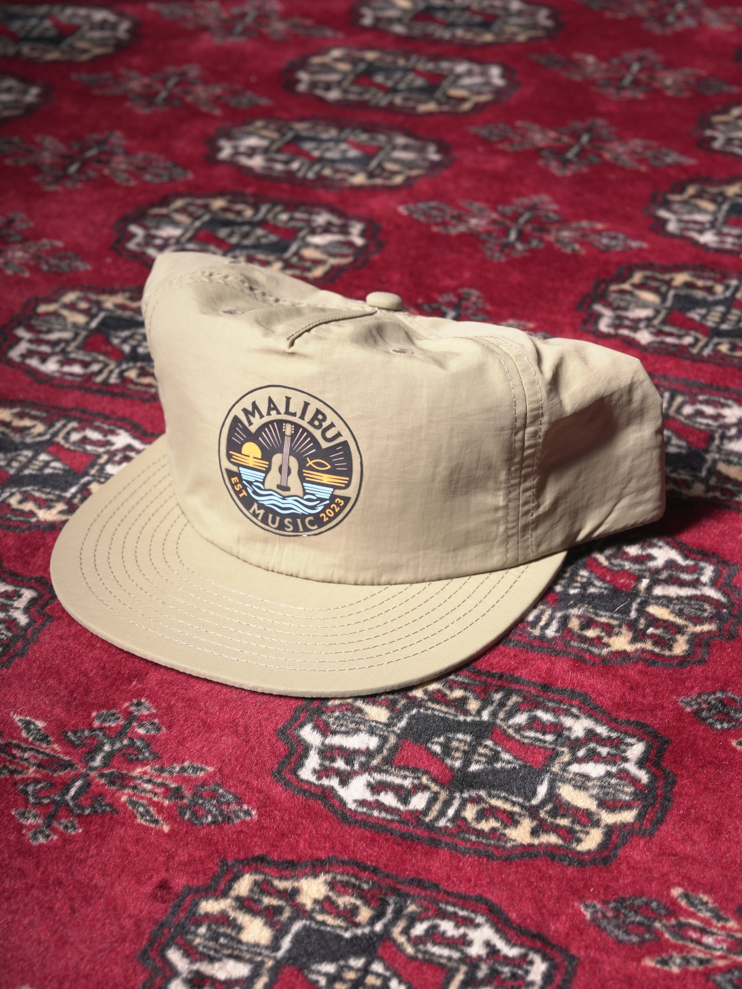 Malibu Music Round Logo Surf Hat - Sand
