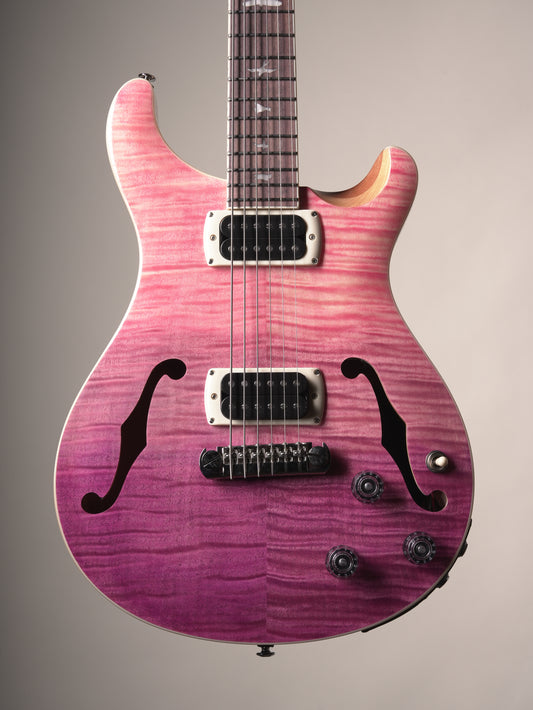 Paul Reeds Smith SE Ed Sheeran Hollowbody Electric Guitar w/ Piezo - Pink Hombre, incl. gig bag