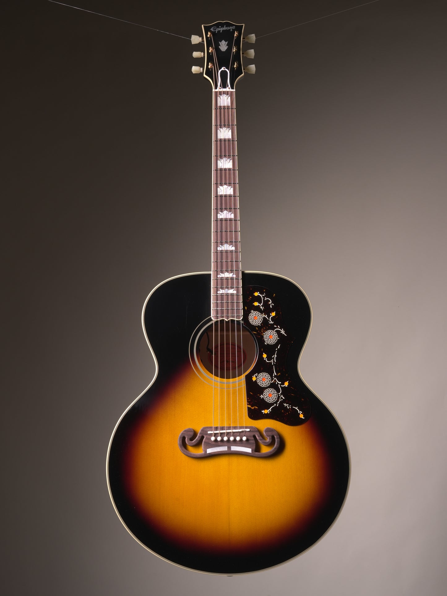Epiphone "Inspired by Gibson Custom" 1957 SJ-200 Acoustic Electric Guitar - Vintage Sunburst, incl. OHSC