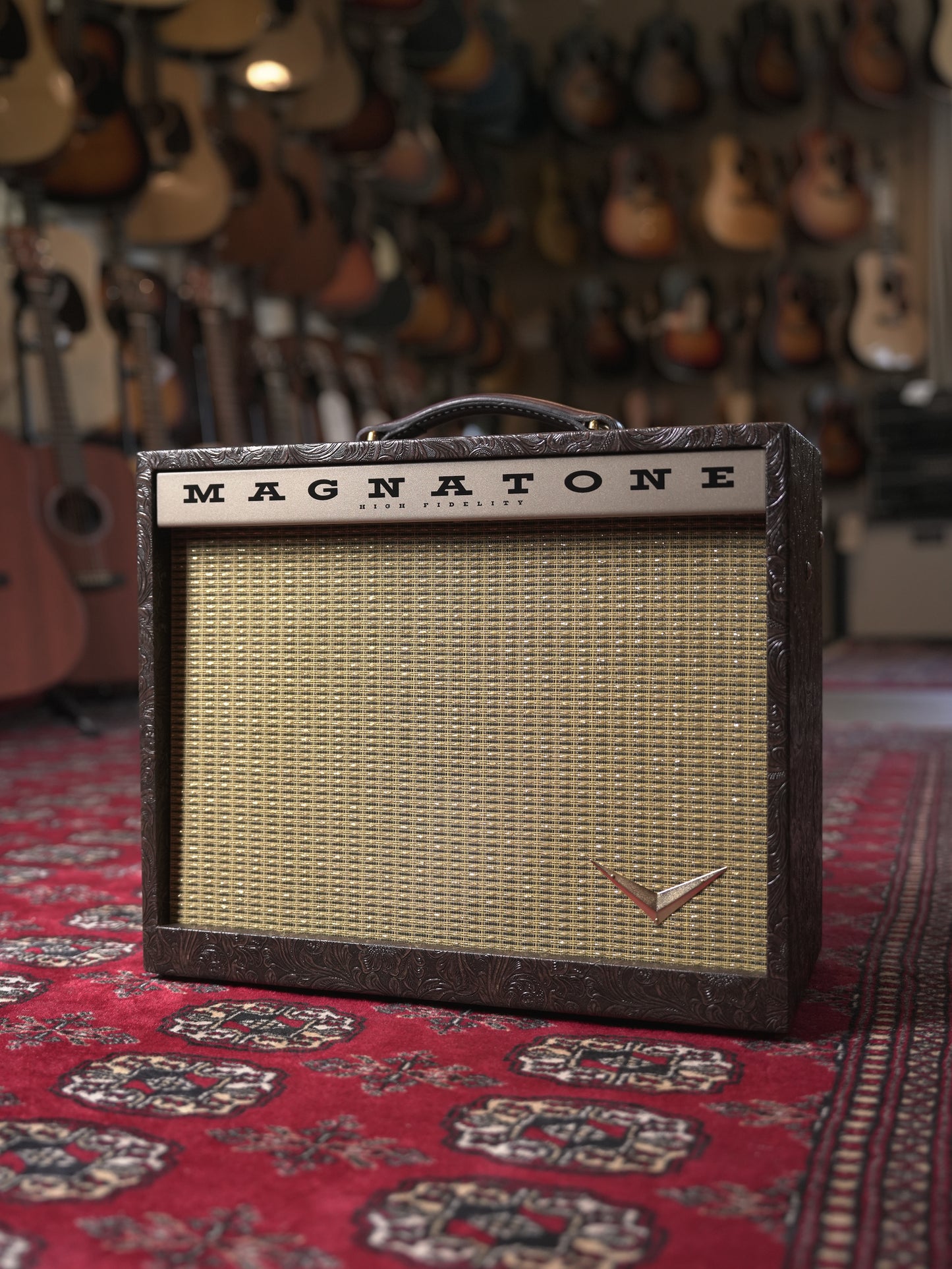 Magnatone Starlite Reverb 10 1x10" 5w Tube Guitar Amp Combo - Malibu Music Exclusive Brown Western Tolex w/ Gold Grille