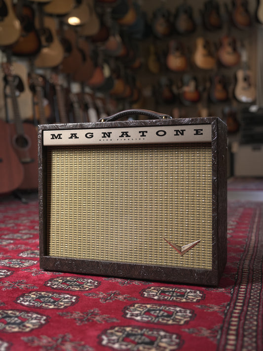 Magnatone Starlite Reverb 10 1x10" 5w Tube Guitar Amp Combo - Malibu Music Exclusive Brown Western Tolex w/ Gold Grille