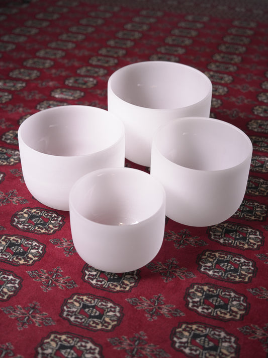 Sela - 9" Crystal Singing Bowl Frosted 440hz A