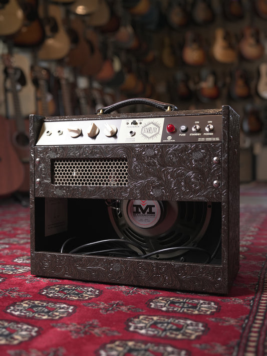 Magnatone Starlite Reverb 10 1x10" 5w Tube Guitar Amp Combo - Malibu Music Exclusive Brown Western Tolex w/ Gold Grille