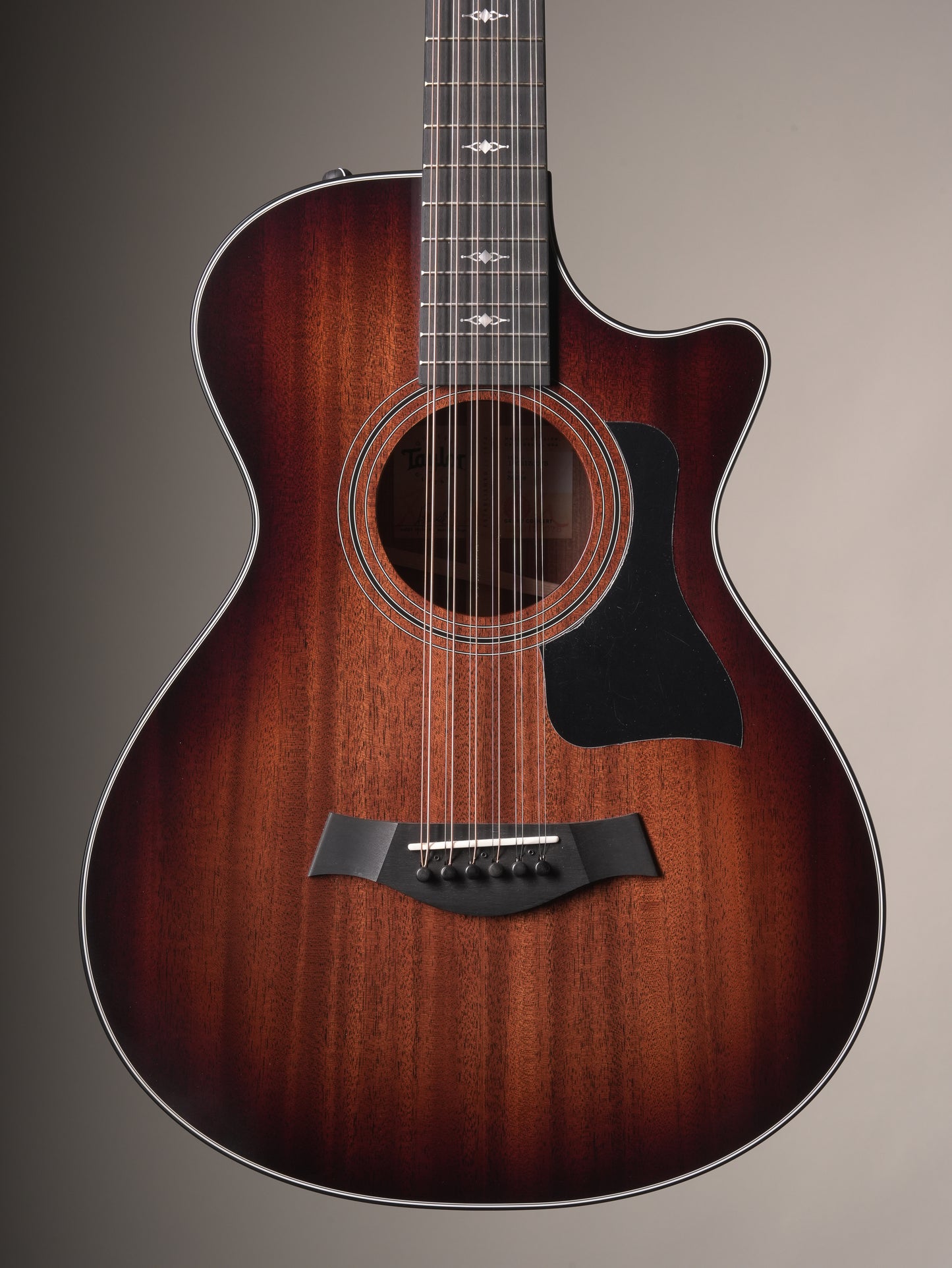 Taylor (2020) 362ce Tropical Mahogany 12-String Acoustic-Electric Guitar - Shaded Edge Burst, w/OHSC