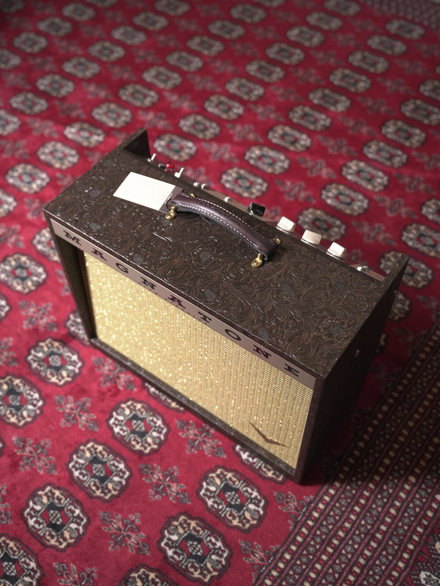 Magnatone Kingston 12w 1x12" Combo Tube Guitar Amplifier - Malibu Music Exclusive Brown Western Tolex w/ Gold Grille